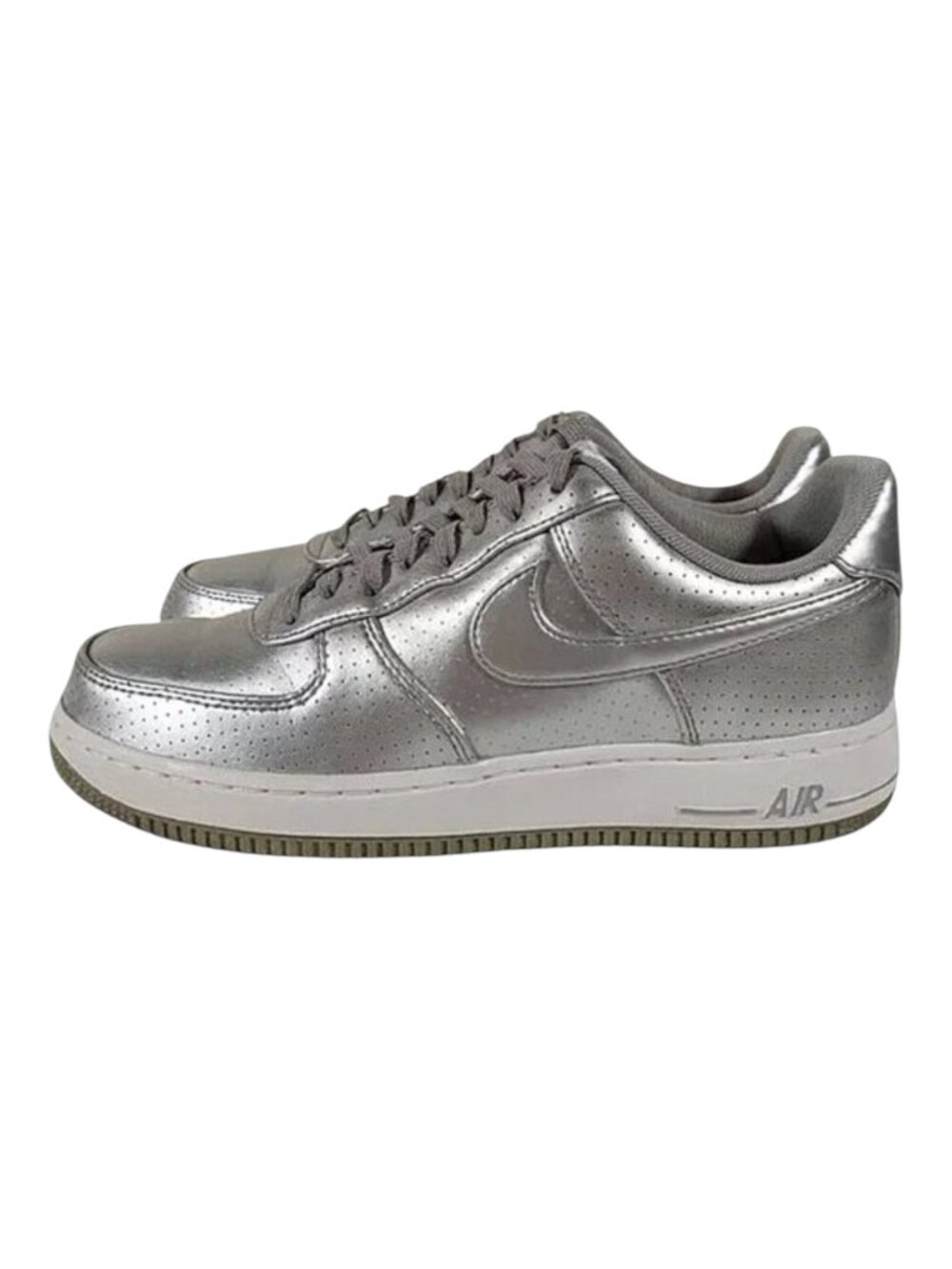 Nike Air Force 1 LV8 Dream Team Metallic Silver Low Sneaker Good Cond - 8.5
